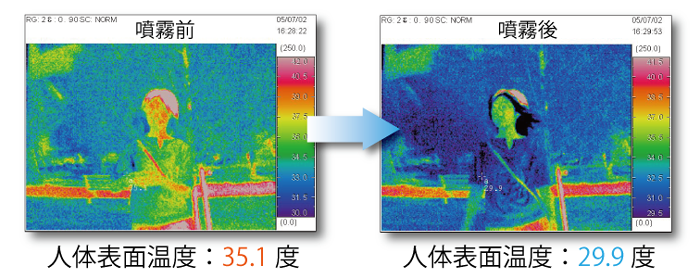 ミストファン サーモグラフィー